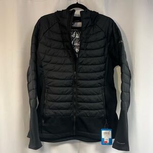 NWT- Columbia Black Jacket with Blue Tags